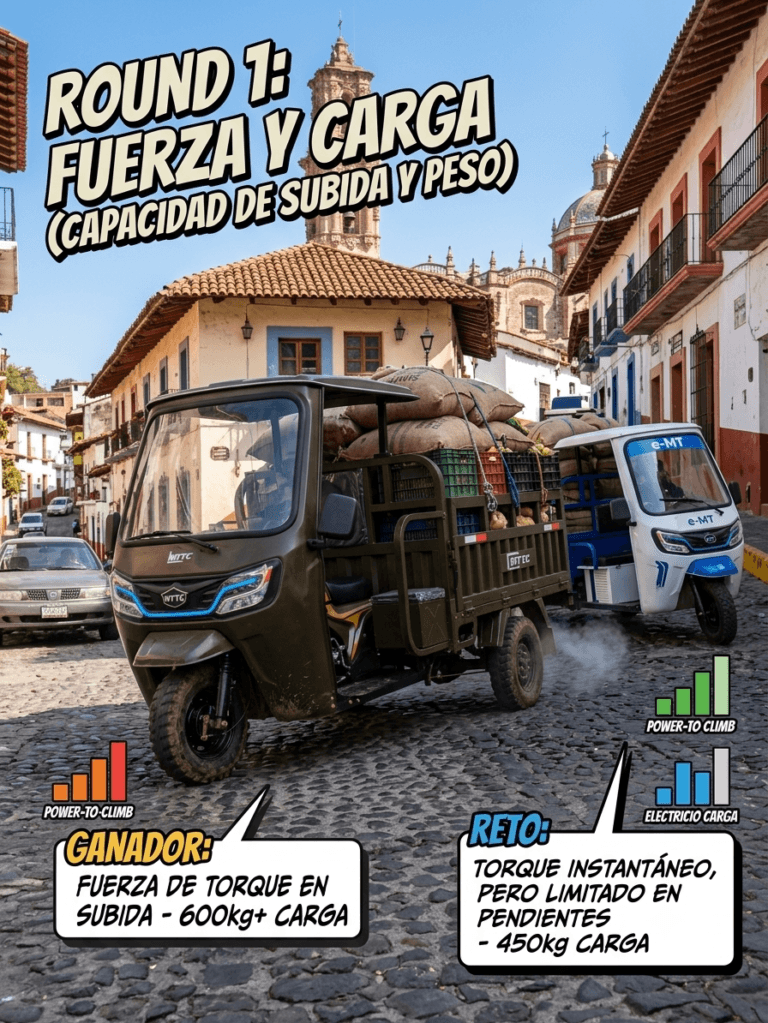 motocarro gasolina vs motocarro electrico